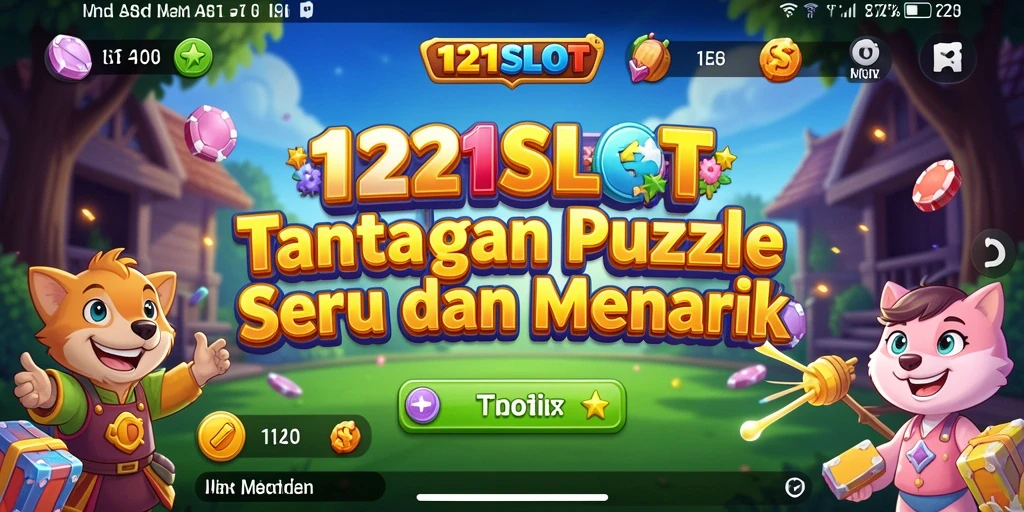 Screenshot utama 1121SLOT menunjukkan aksi seru dalam permainan puzzle.