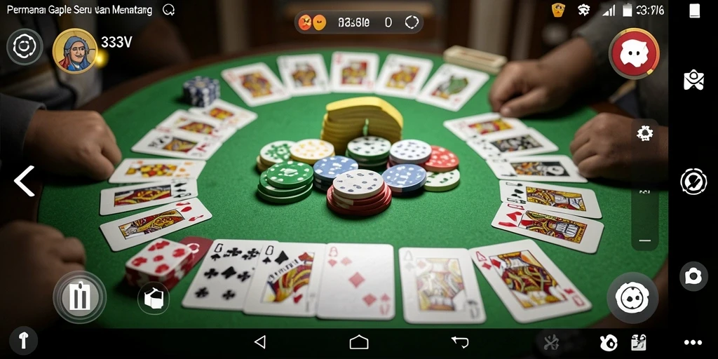 Tampilan gameplay seru dalam permainan Gaple 333V.