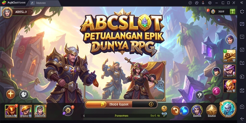 Tangkapan layar menunjukkan aksi seru dalam RPG ABCSLOT.