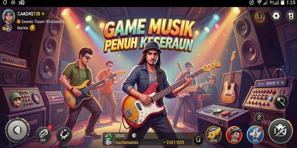Tampilan menarik permainan musik CADAS138 yang interaktif.