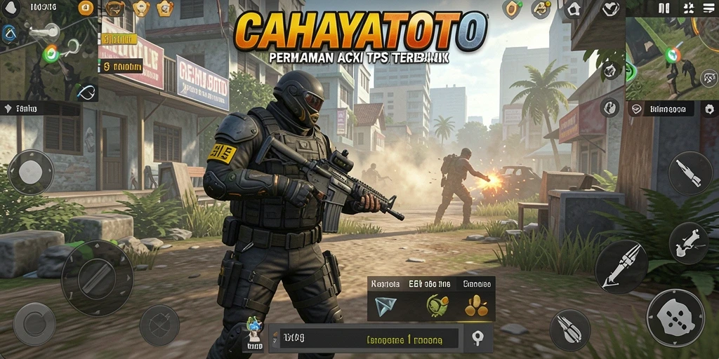 Screenshot CAHAYATOTO menampilkan aksi seru dalam gameplay TPS.