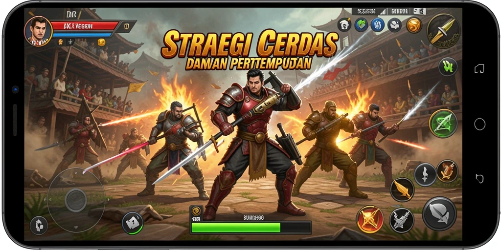 Gameplay DKK menampilkan pertempuran strategi yang mendebarkan.