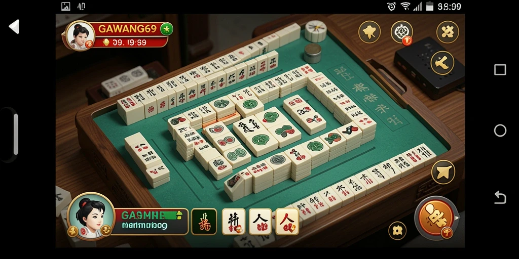 Screenshot gameplay GAWANG69 menampilkan keseruan bermain Mahjong.