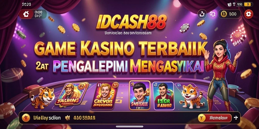 Tampilan gameplay menarik dari IDCASH88 dengan suasana Kasino yang nyata.