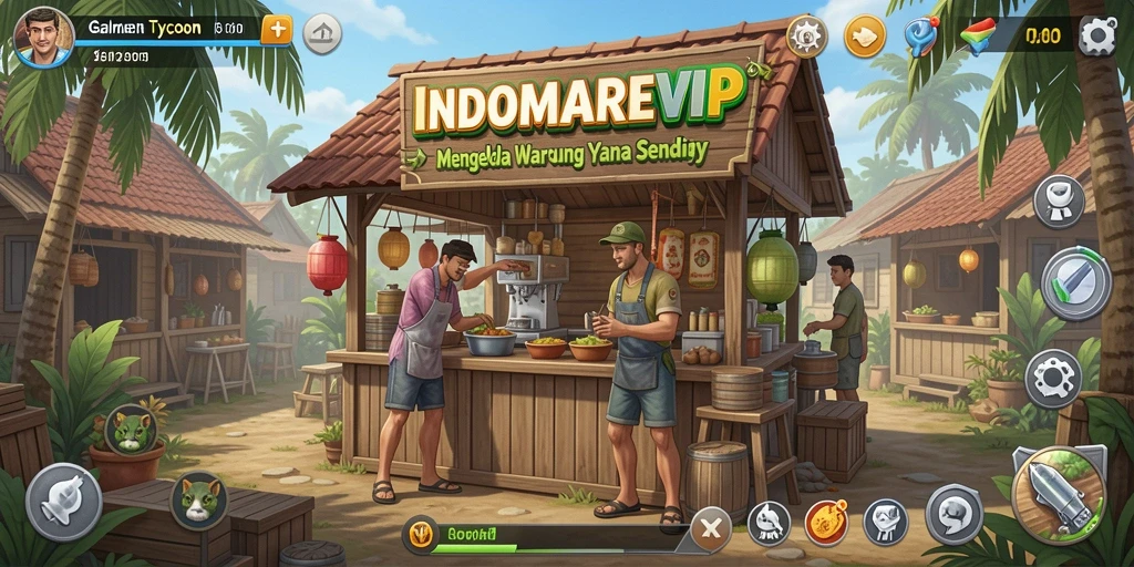 Gameplay Tycoon seru di INDOMAREVIP dengan grafis menarik.
