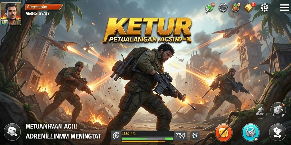 Gameplay KETUA yang penuh aksi dan menegangkan, menunjukkan pertarungan yang seru.