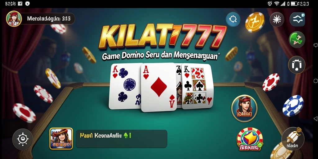Screenshot KILAT777 menampilkan momen seru dalam permainan Domino.