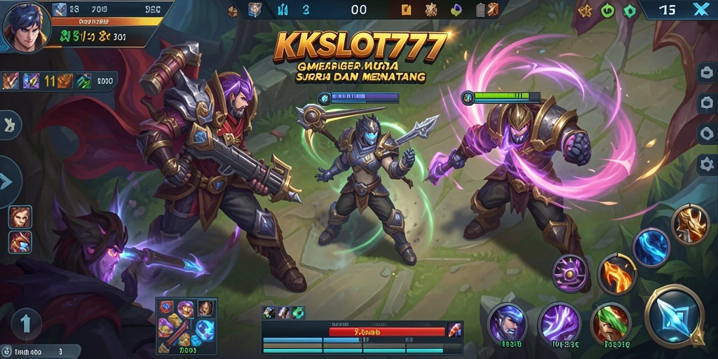 Screenshot gameplay KKSLOT777 dengan pertarungan tim yang seru.