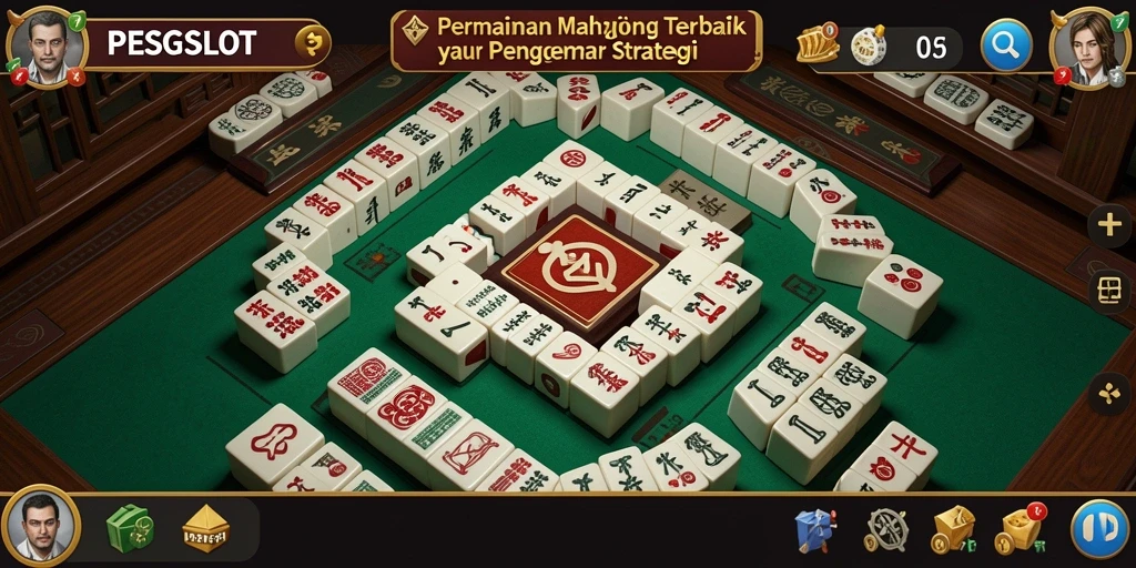 Tampilan gameplay PESGSLOT yang menarik dan penuh strategi Mahjong.