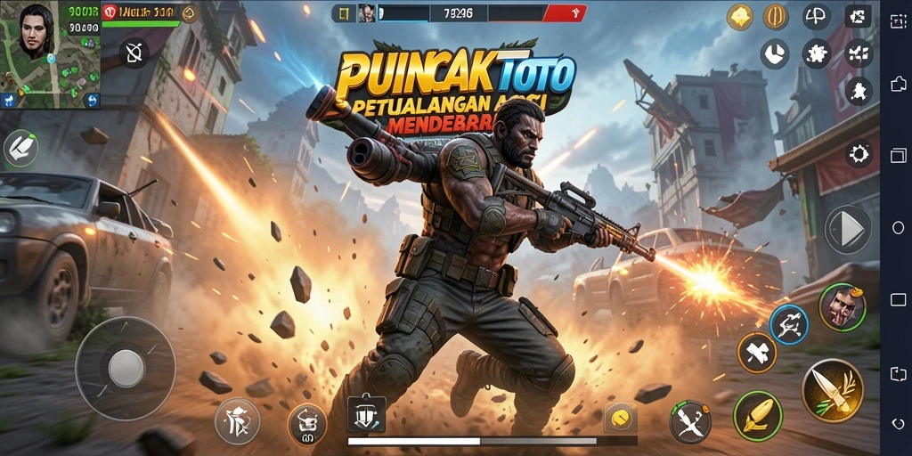 Screenshot utama PUNCAKTOTO menampilkan aksi seru dalam pertarungan.