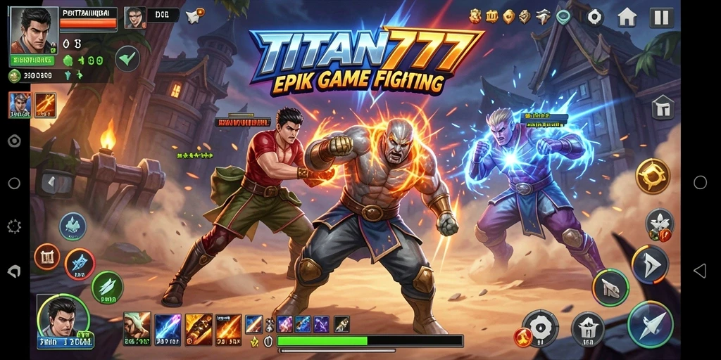 Tampilan aksi pertarungan epik dalam TITAN777 yang mendebarkan.