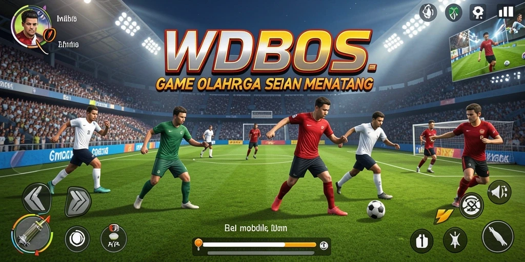 Tampilan gameplay seru dalam WDBOS dengan aksi olahraga yang mendebarkan.