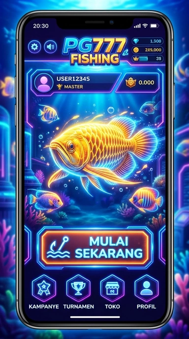 Tampilan antarmuka pengguna dari pg777 yang intuitif.